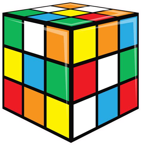 Rubik's cube puzzle toy playing. 80's Clipart - Neon 80s Rubik's Cube - Png Download - Full ...