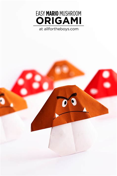 Easy Mario Mushroom Origami — All For The Boys