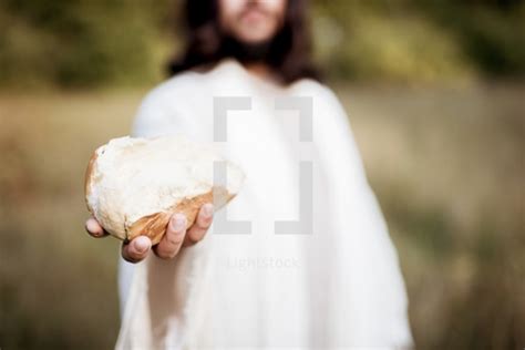 Jesus Breaking Bread — Photo — Lightstock
