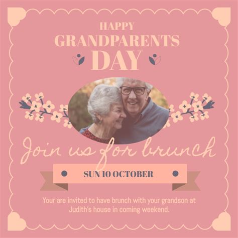 Grandparents Day Brunch Invitation Invitación Template