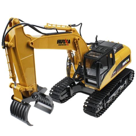 Sale Huina 16 Channel 24g Rc Alloy Timber Grab Excavator Rechargeable