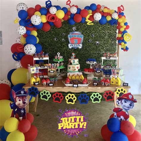 Candy Bar Paw Patrol Guirnalda Orgánica De Globos Fiestas En