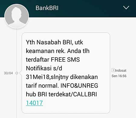 Kak kalo tf dari bank bri ke mandiri tfnya lwat teller terus kelebihan no rek kan mandiri hanya 13digit sdgkn yg sya tulis di slip 14digit apakah tf bakal gagal? Fitur Baru Notifikasi SMS Transfer Saldo Bank BRI ...