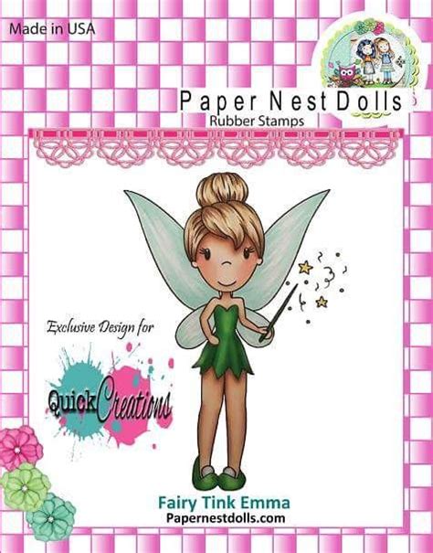 The Paper Nest Dolls Exclusive Fairy Emma Rubber Stamp New Zelda