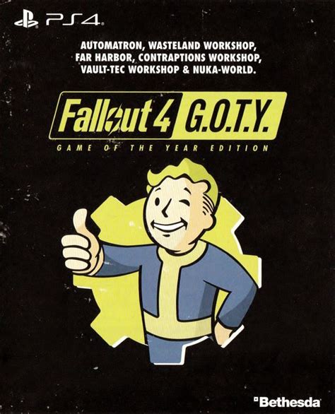 Fallout 4 Game Of The Year Edition Cover Or Packaging Material Mobygames