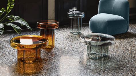 Sculptural Coffee Tables Made From Hand Blown Murano Glass