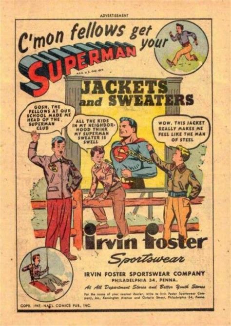 1947 Ad Superman Old Comic Books Superman Comic Books