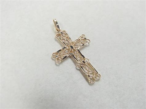 Vintage 14k Gold Filigree Cross Pendant From Arnoldjewelers On Ruby Lane