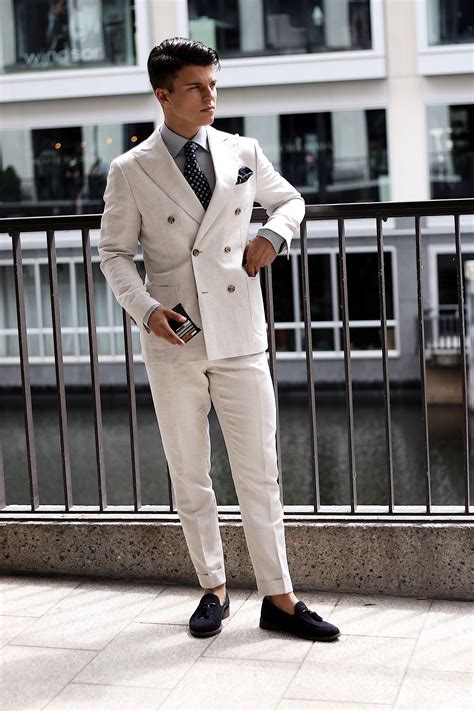 Classy Db Style Mens White Suit Best Suits For Men Mens Suit Colors