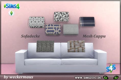 Blackys Sims 4 Zoo Sofa Blanket Recolours By Weckermaus Details