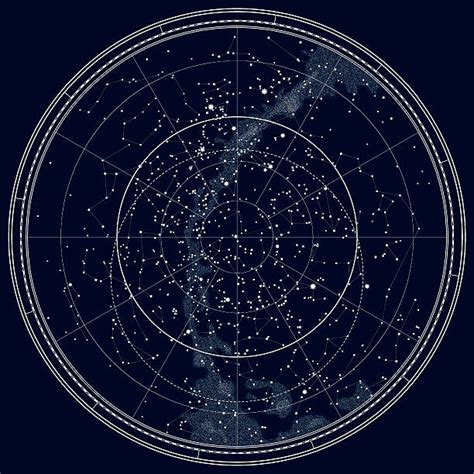 Astronomical Map Of The Northern Hemisphere Vector Image 48 Off