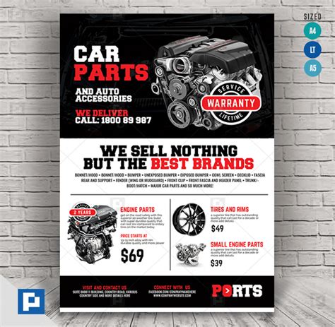Car Parts Shop Promo Sale Flyer Ubicaciondepersonascdmxgobmx
