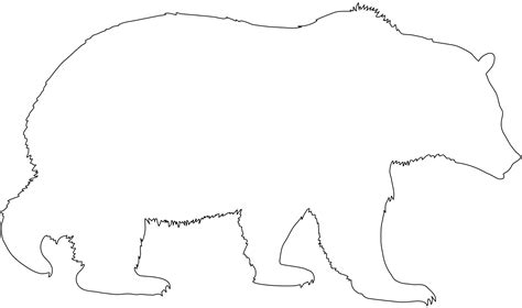 Silhouette Black Bear Page Coloring Pages