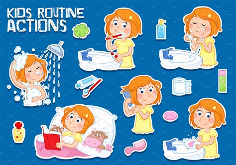 Daily Routine Actions Daily Routine Colorful Backgrounds Routine