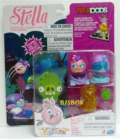 Angry Birds Stella 4 Figures 22 Pack Sleepover And Treats Pack Telepods