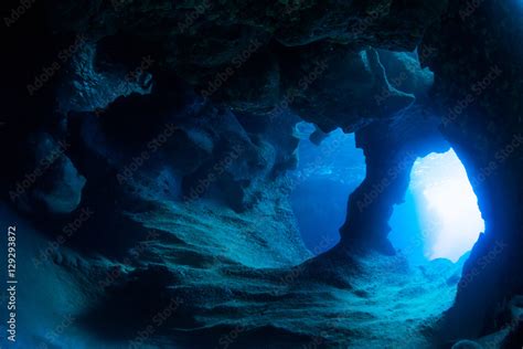 Underwater Cave Stock Photo Adobe Stock