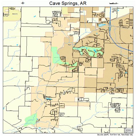 Cave Springs Arkansas Street Map 0512340