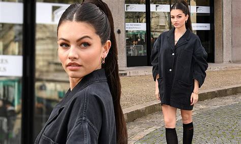 Most Beautiful Girl In The World Thylane Blondeau Puts On A Leggy Display At Miu Miu Pfw Show