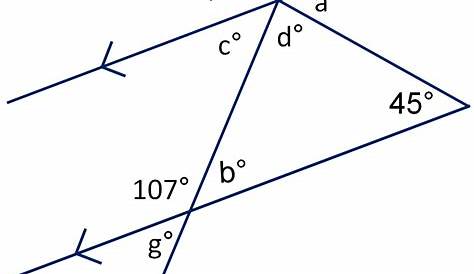 Geometry: Angles in Triangles and on Parallel Lines Worksheet - EdPlace