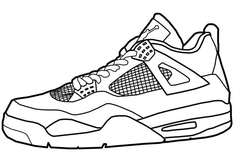 Air Jordan Shoe Colouring Pages Page 3 Sketch Coloring Page