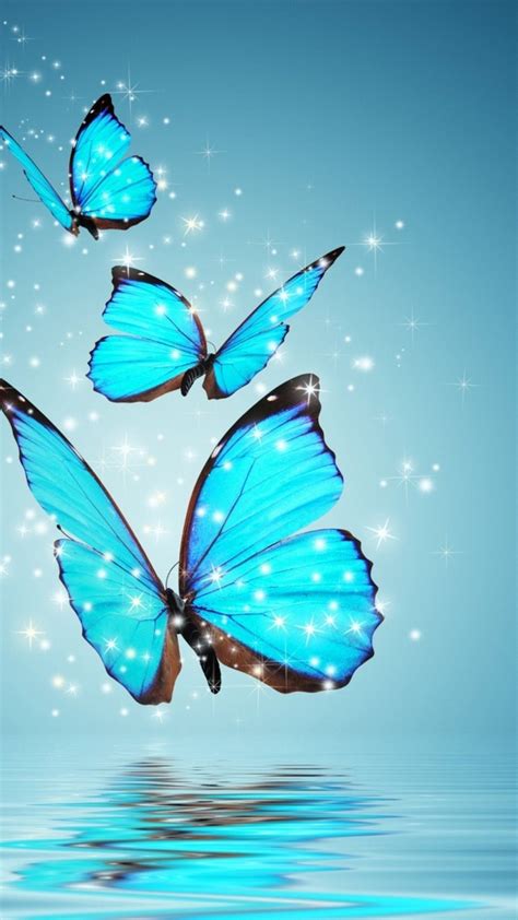 Aesthetic Blue Butterfly Wallpaper