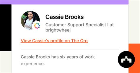 Cassie Brooks Customer Support Specialist I At Brightwheel The Org