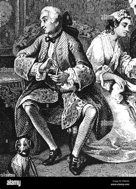 Hogarth Marriage 1743 Ndetail Of A Line Engraving After The