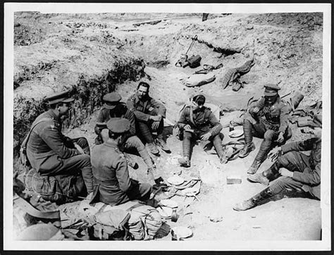 Officers Dining In A Reserve Trench Before Moving Up Flickr
