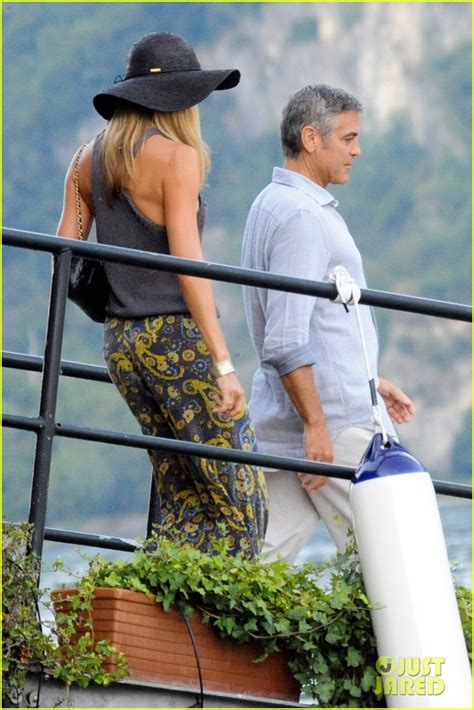 George Clooney And Stacy Keibler Lake Como Boat Ride Photo 2699263