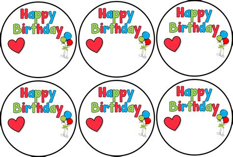 Happy Birthday Labels | Birthday labels, Birthday labels printables, Birthday tags printable