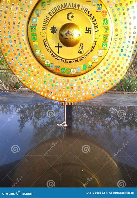 Gong Of Peace Archipealgo Stock Photo Image Of Gong 213568832