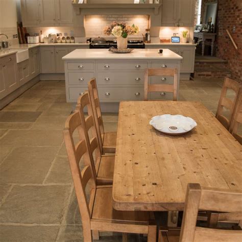 Classic Kitchen Look With Our Flagstone Floor Tiles