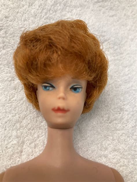 Vintage 1960s Ish Mattel Barbie Midge Doll Bubble Cut Red Etsy