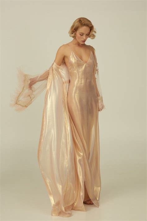 Rose Gold Silk Set With Robe And Nightgown Модные стили Стильные