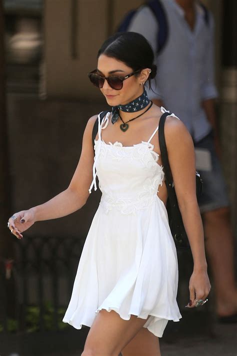 Vanessa Hudgens Vanessa Hudgens Style Mini Dress Fashion White Short Dress