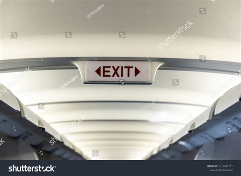 Airplane Emergency Exit Row Sign Stock Photo 1611482701 Shutterstock