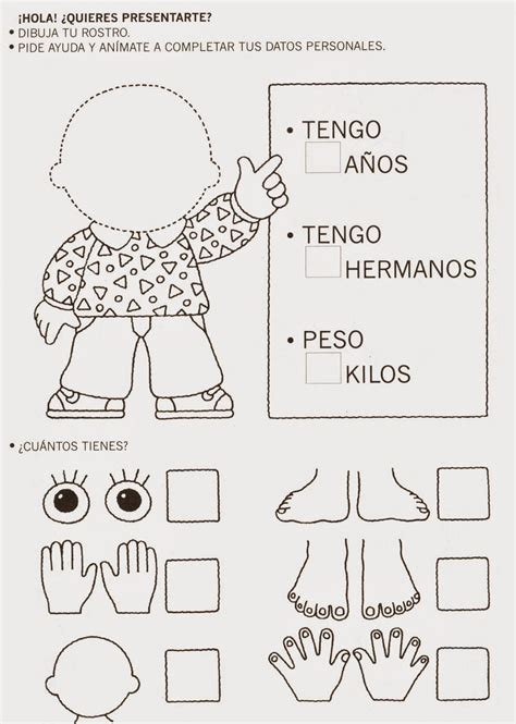 Recursos Útiles Para El Aula De Infantil Ficha Del Cuerpo Humano