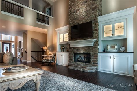 Stone Fireplace And Built Ins Two Story Great Room Built And Designed