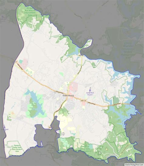 Map Of Eldersburg Cdp