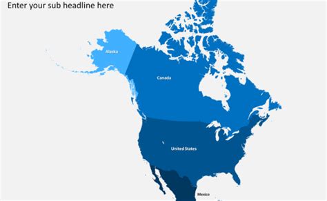 North America Map Powerpoint Sketchbubble Otosection