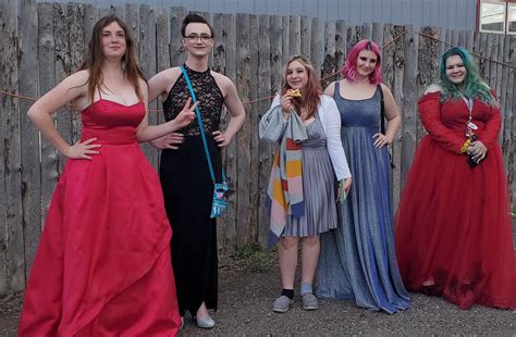 The Girls And I Heading Off To Prom First Time Wearing A Dress In