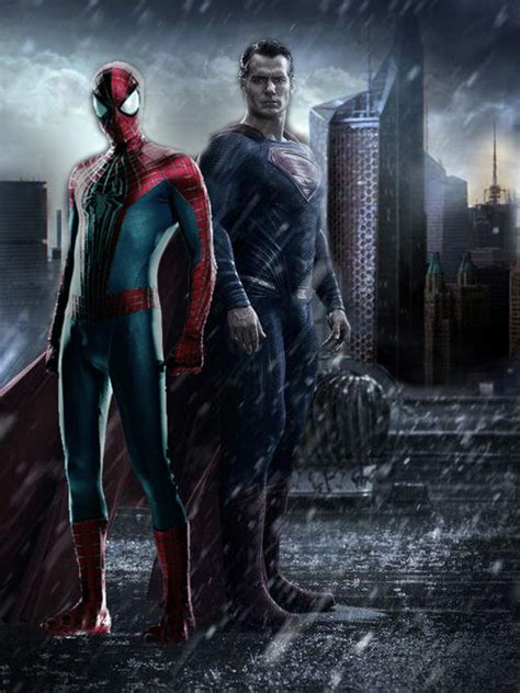 Superman Vs Spider Man Alternate Bvs Poster Idea By Davidsobo On