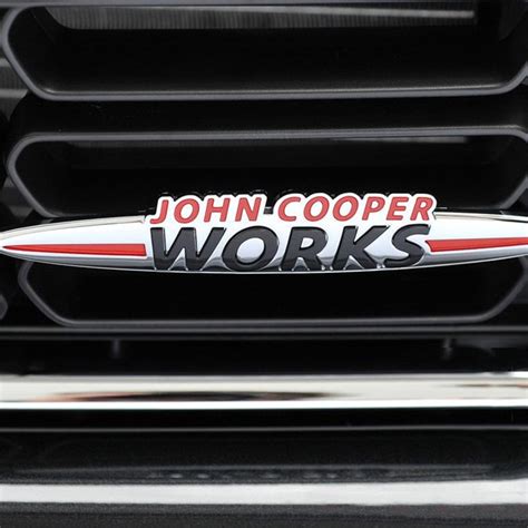 Car John Cooper Works Emblem Stickers Grille Badge For Mini Cooper Jcw