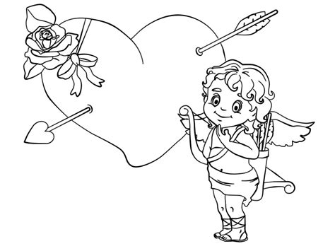 Cupido Para Imprimir Colorear Dibujosletras Actividades Infantiles