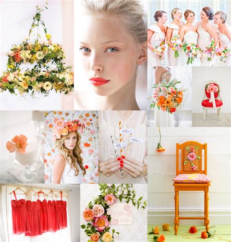 Tangerine Berry Wedding Colors Elizabeth Anne Designs
