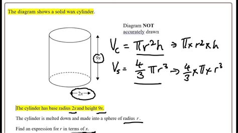 How To Work Out The Volume Of A Cylinder Cone And Sphere Gcse Maths