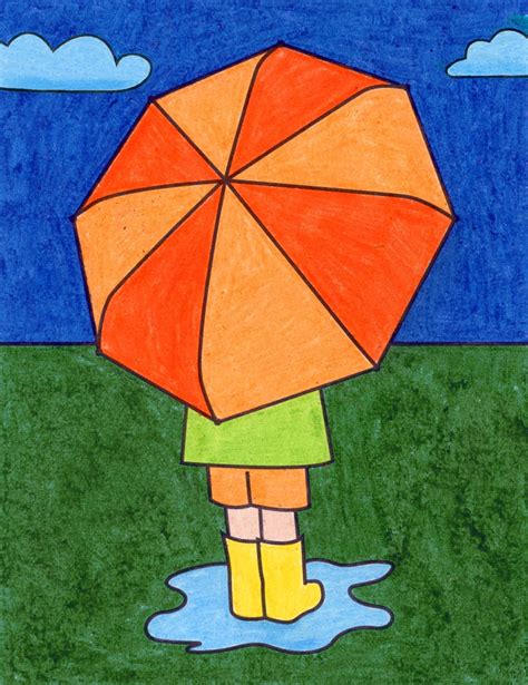 How To Draw An Umbrella Umbrella Coloring Page