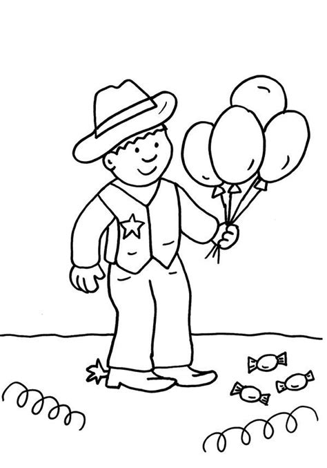 Weitere ideen zu schablonen zum ausdrucken, ausdrucken, schablonen. Ausmalbild Karneval, Fasching, Fastnacht: Junge im Cowboy ...