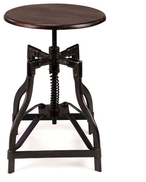 Mcclain Industrial Style Swivel Stool Industrial Footstools And