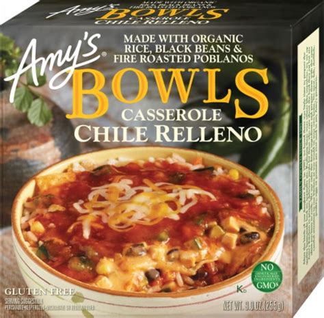 Amys Casserole Chili Relleno Bowl Frozen Meal 9 Oz Smiths Food And Drug
